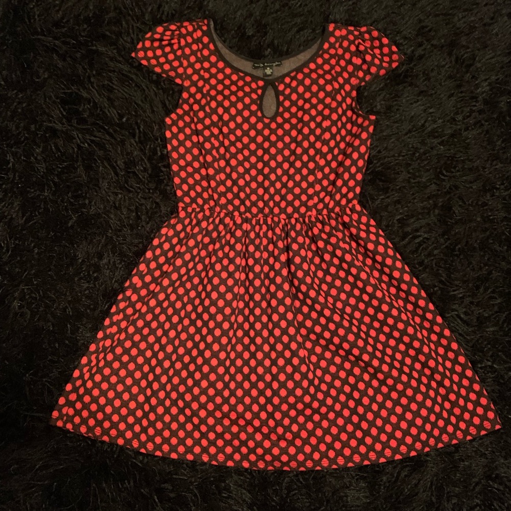 Red & Black Polka Dot Dress